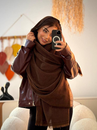 شال مخمل حصیری لب ریش