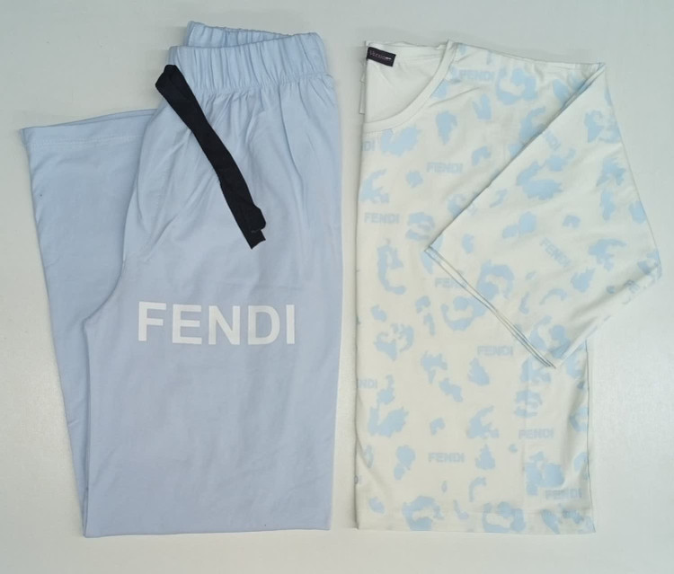 ست کراپ شلوار پلنگی FENDI