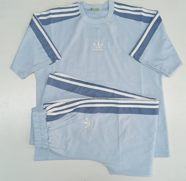 ست تیشرت شلوار نوار دوزی کنار جین adidas