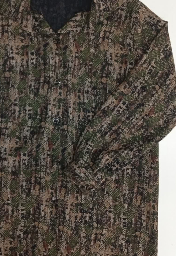 مانتو شانتون نخ اصلی طرح پوست ماری / سایز بزرگ ۳xl خنک و راحت